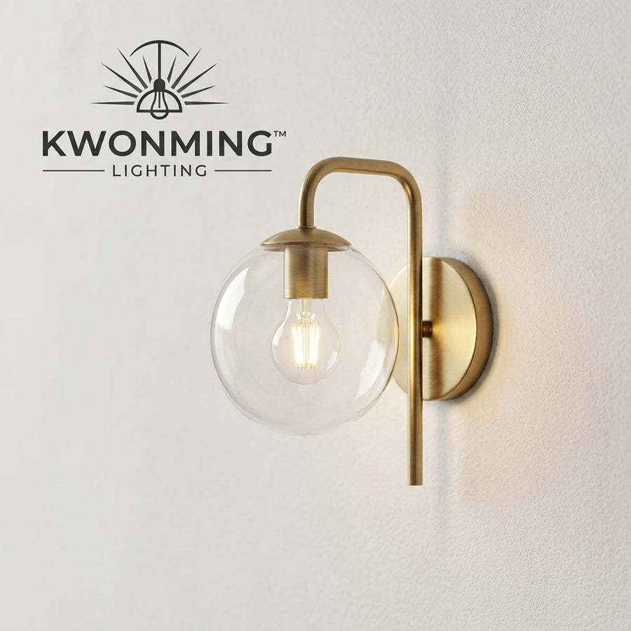 Kwonming™ Glass Globe Wall Sconce